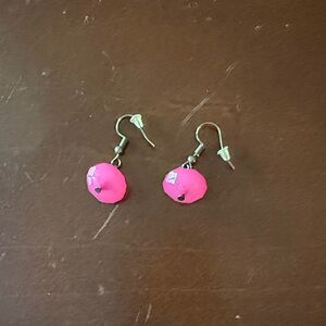 Pink Beaded Earrings